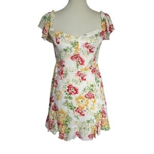Reformation Hyacinth Floral Mini Dress